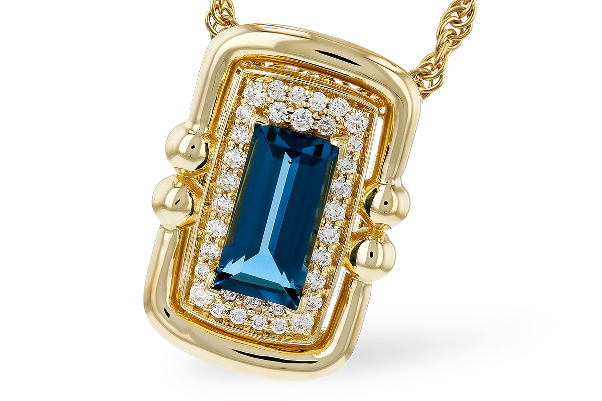 H293-64129: NECK .84 LONDON BLUE TOPAZ .96 TGW (8x4MM LBT)
