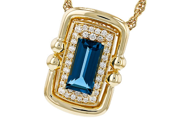 H293-64129: NECK .84 LONDON BLUE TOPAZ .96 TGW (8x4MM LBT)