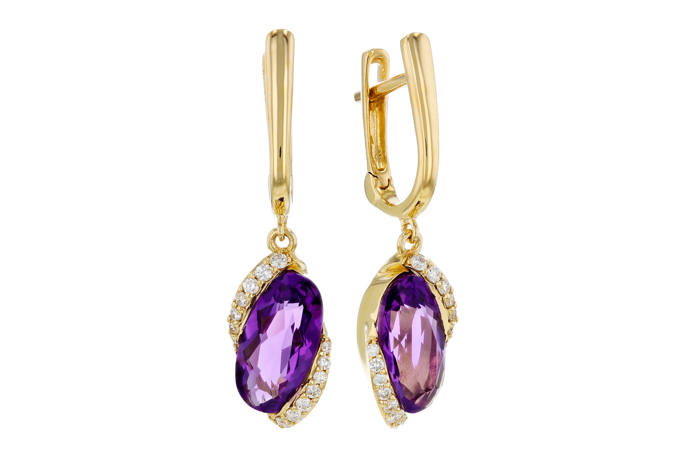 H293-65947: EARRINGS 2.14 TW AMETHYST 2.26 TGW (10x5MM AMY)