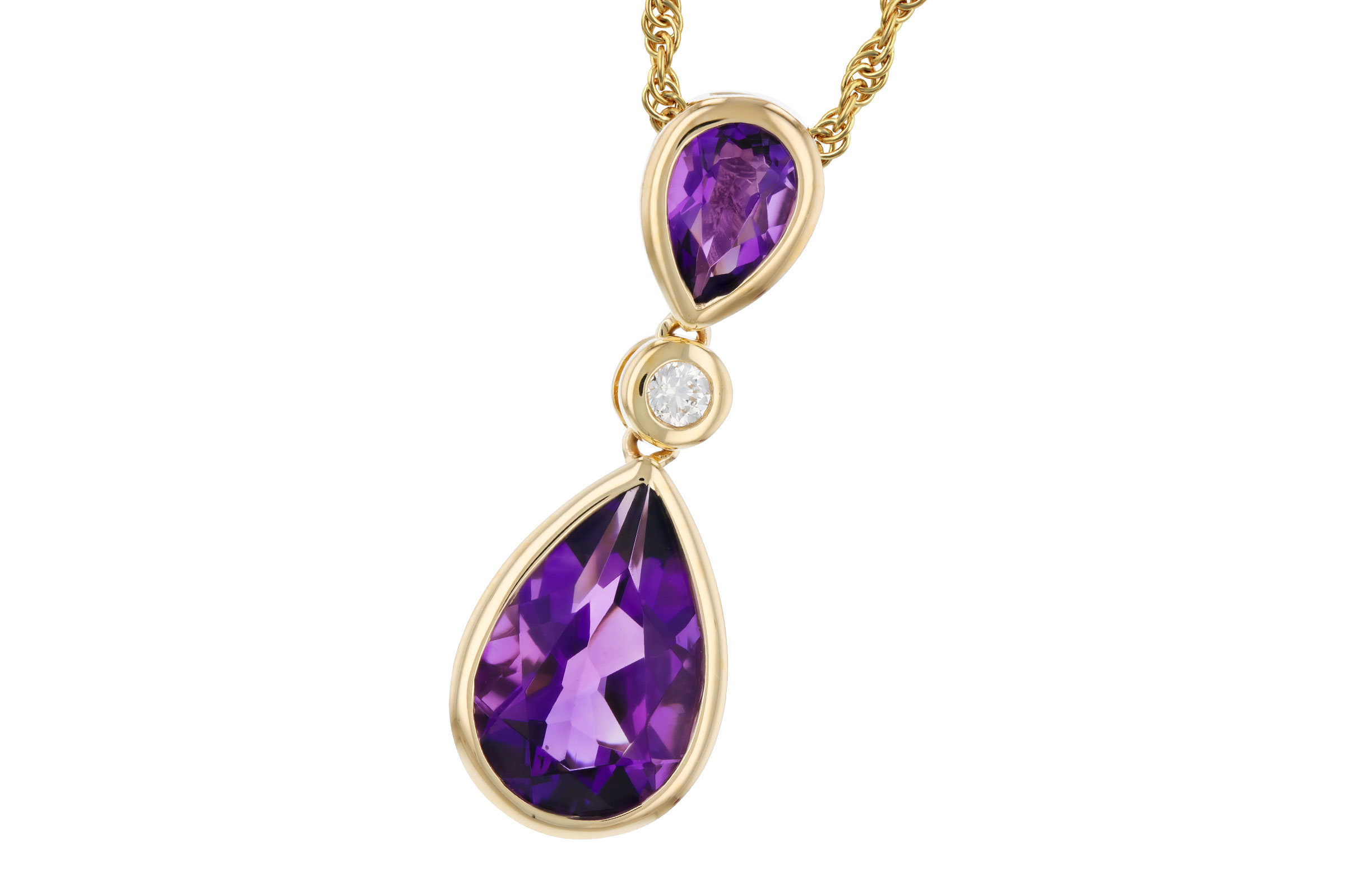 H293-66820: NECKLACE 1.92 TW AMETHYST 1.96 TGW