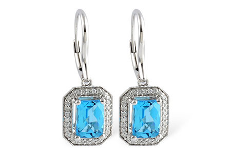 K205-48638: EARR 2.20 BLUE TOPAZ 2.36 TGW