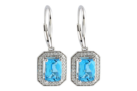 K205-48638: EARR 2.20 BLUE TOPAZ 2.36 TGW