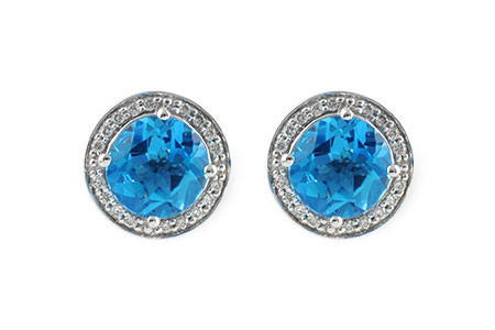 K205-48720: EARR 4.22 BLUE TOPAZ 4.41 TGW