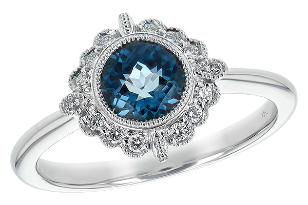 K207-28665: LDS RG .93 BLUE TOPAZ 1.05 TGW