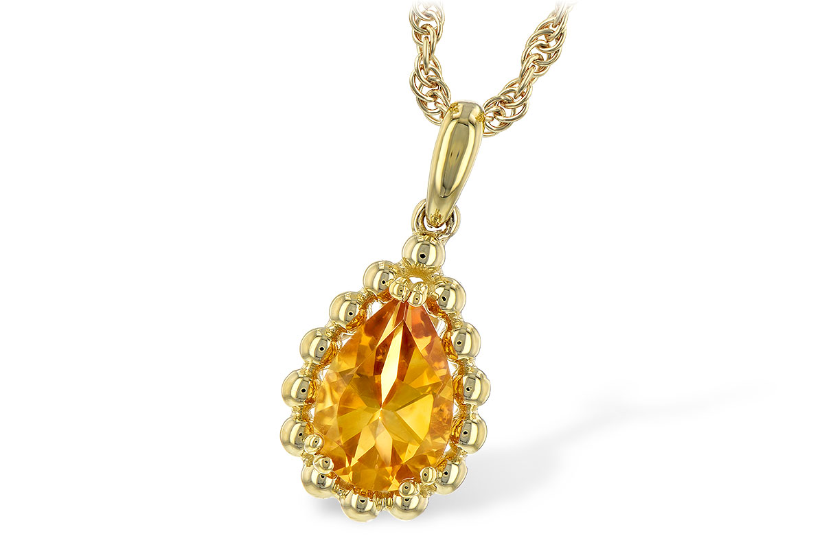 K207-31429: NECKLACE 1.06 CT CITRINE