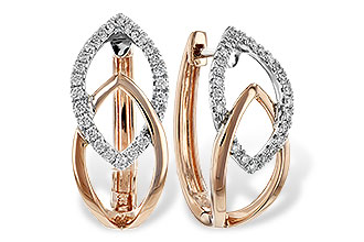 K207-35074: EARRING .25 TW (ROSE & WG)