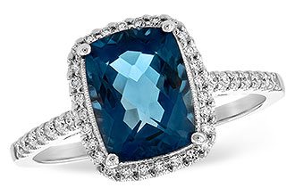 K207-35983: LDS RG 2.42 LONDON BLUE TOPAZ 2.62 TGW