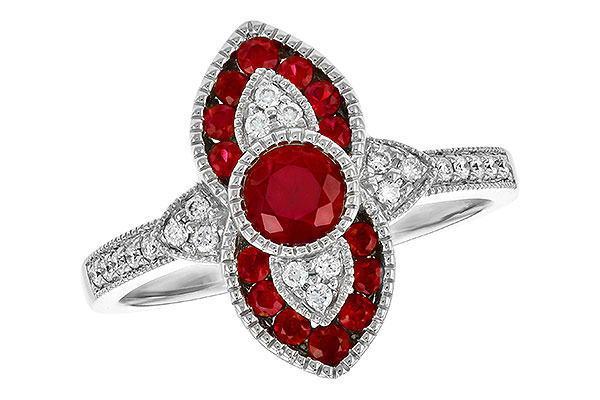 K290-94165: LDS RG .63 TW RUBY .75 TGW