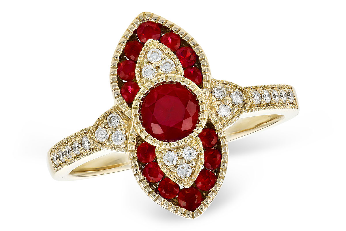 K290-94165: LDS RG .63 TW RUBY .75 TGW