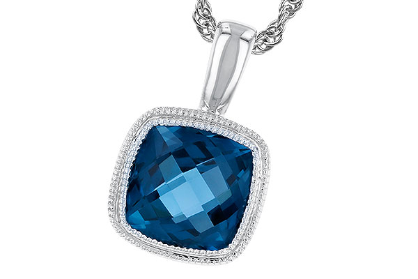 K291-86820: NECKLACE 1.10 CT LONDON BLUE TOPAZ