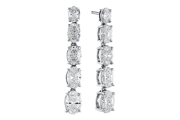 K291-88656: EARRINGS 1.90 TW OVAL DIAMONDS