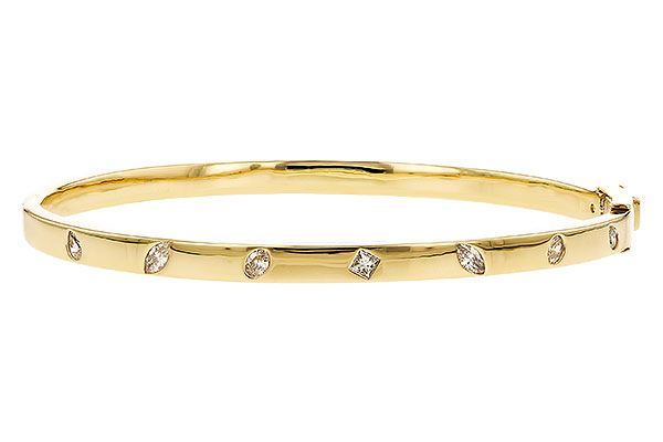 K291-88674: BANGLE .35 TW FANCY CUT DIAMONDS