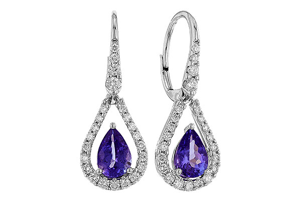 K292-74129: EARR 1.48 TW TANZANITE 1.98 TGW (7x5 PEAR)