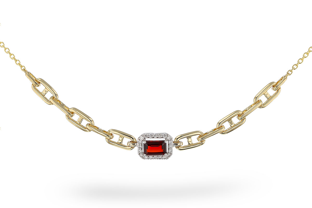 K292-75029: NECK .63 GARNET .75 TGW (6x4MM E.C. GAR / 18")