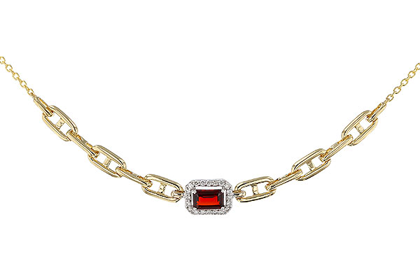 K292-75029: NECK .63 GARNET .75 TGW (6x4MM E.C. GAR / 18")
