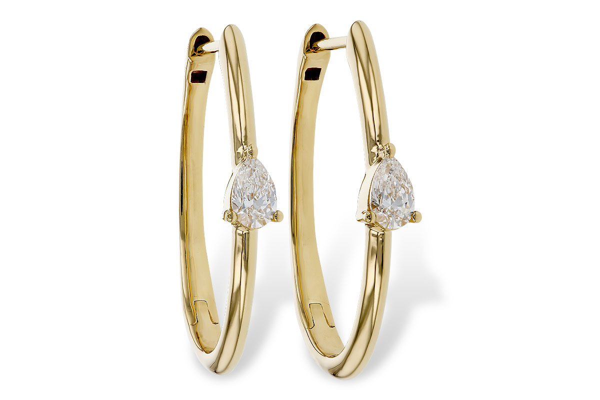 K292-75038: EARRINGS .45 TW PEAR DIAMONDS