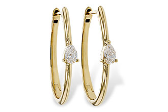 K292-75038: EARRINGS .45 TW PEAR DIAMONDS