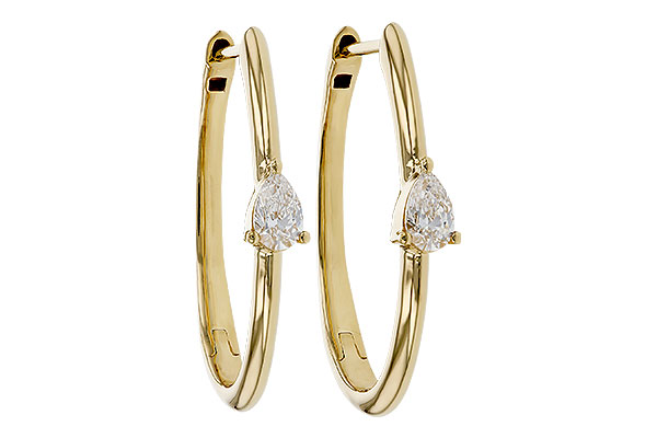 K292-75038: EARRINGS .45 TW PEAR DIAMONDS