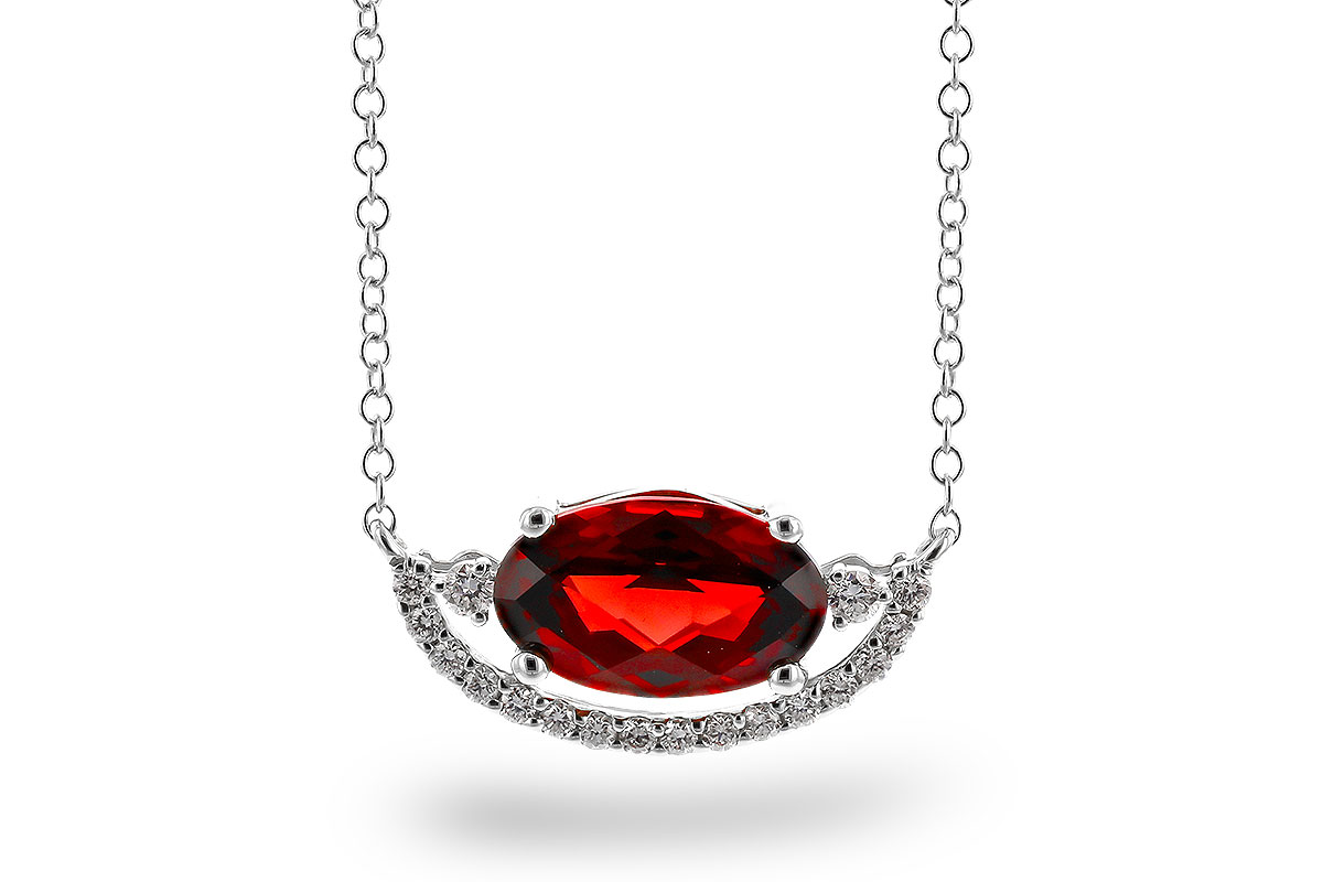 K292-75056: NECKLACE 1.94 GARNET 2.08 TGW (10x6MM GAR / 18")