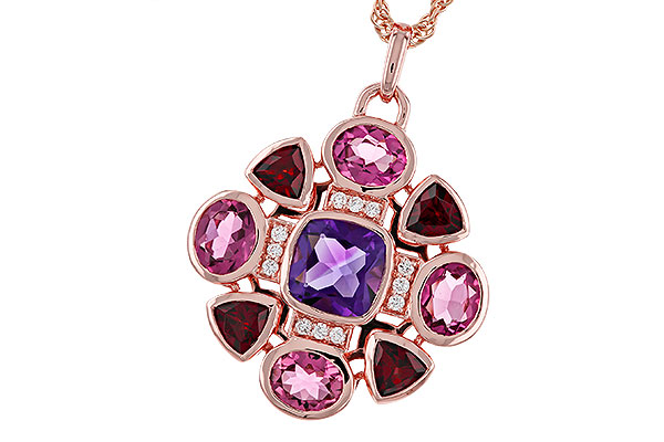 K292-75911: NECKLACE 2.76 SEMI-PREC (AM,GT,PT) 2.82 TGW