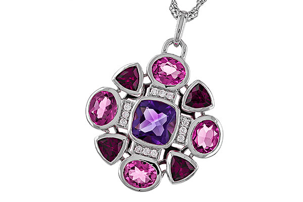 K292-75911: NECKLACE 2.76 SEMI-PREC (AM,GT,PT) 2.82 TGW