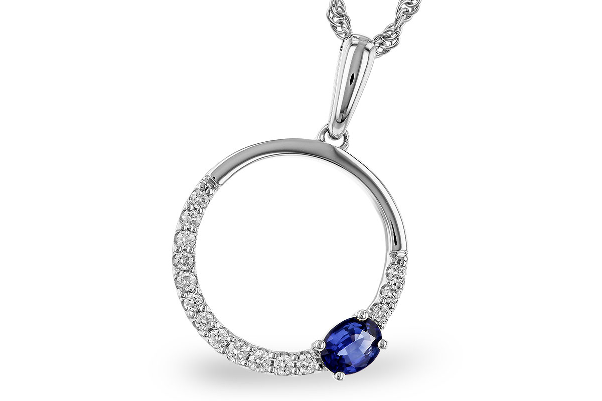K292-75920: NECKLACE .28 SAPPHIRE .43 TGW