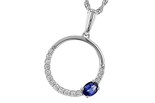 K292-75920: NECKLACE .28 SAPPHIRE .43 TGW