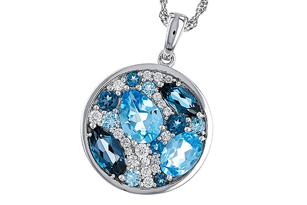 K292-76847: NECKLACE 2.31 TW BLUE TOPAZ 2.48 TGW