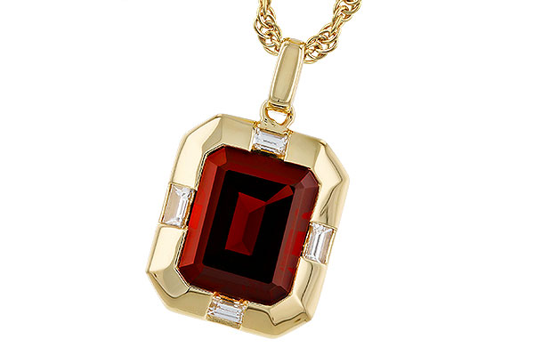 K292-76874: NECKLACE 3.65 GARNET 3.82 TGW (10x8MM GAR)