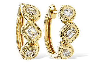 K292-80529: EARRINGS .42 TW FANCY CUT DIAS
