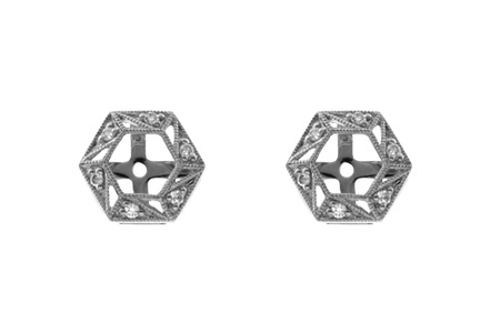 L018-26829: EARRING JACKETS .08 TW (FOR 0.50-1.00 CT TW STUDS)