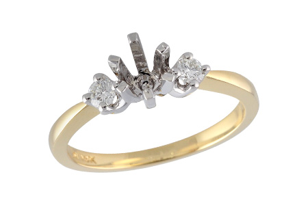 L023-66829: LDS SEMI DIA RING .14 TW