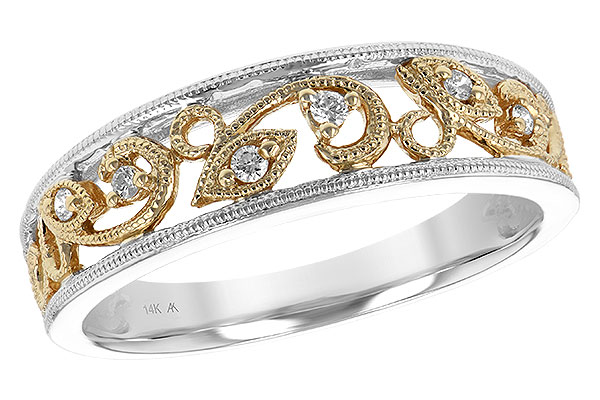 L205-51383: LDS WED RG WG SHANK/YG INSERT .05 TW