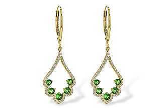 L208-18674: EARR .64 GREEN GARNET .98 TGW