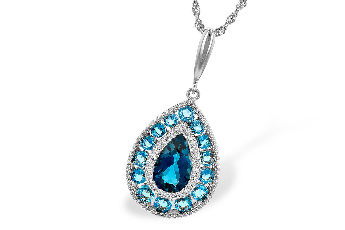 L208-22338: NECK 2.55 TW BLUE TOPAZ 2.65 TGW