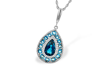 L208-22338: NECK 2.55 TW BLUE TOPAZ 2.65 TGW