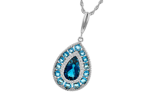 L208-22338: NECK 2.55 TW BLUE TOPAZ 2.65 TGW