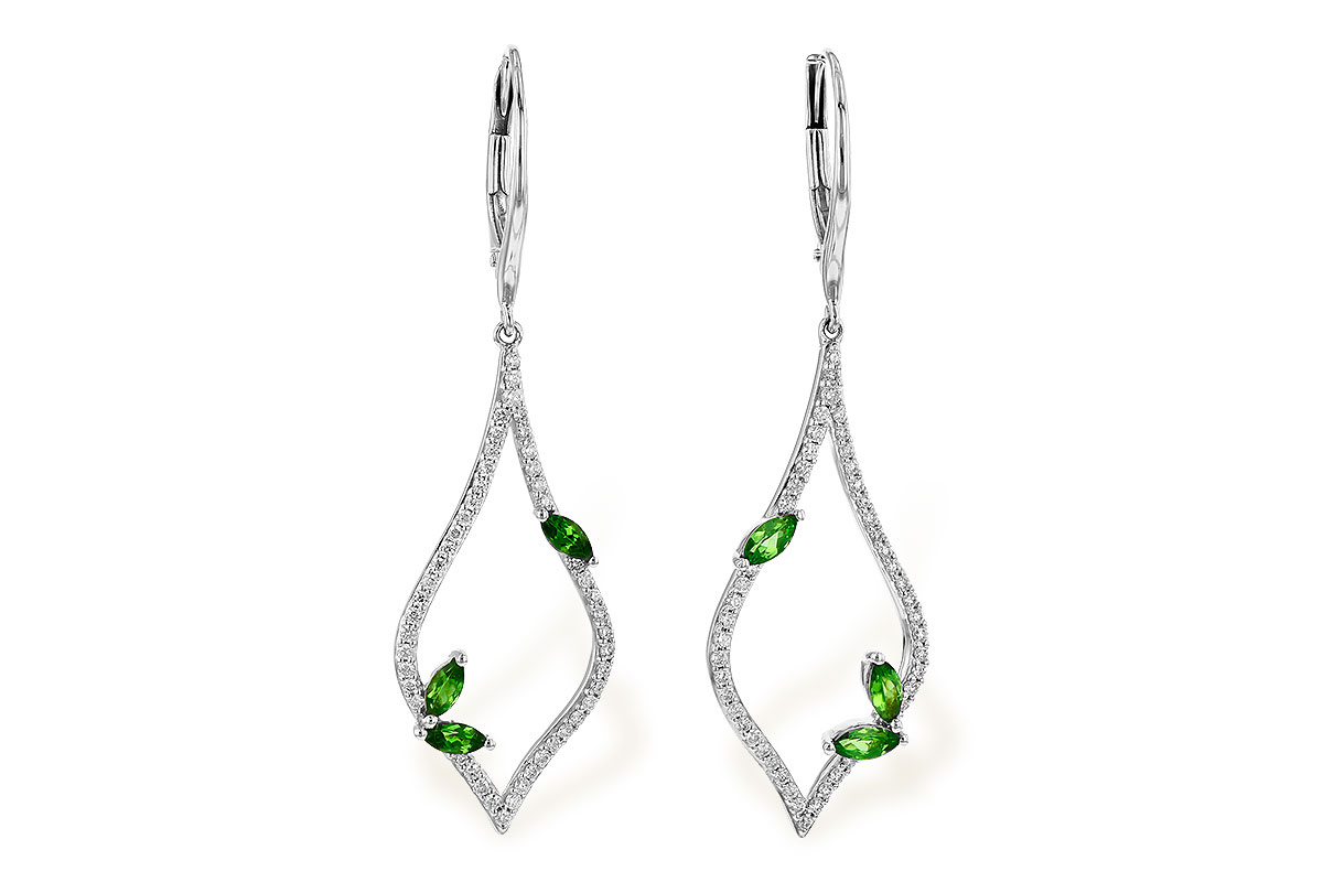 L208-24165: EARR .42 GREEN GARNET .77 TGW
