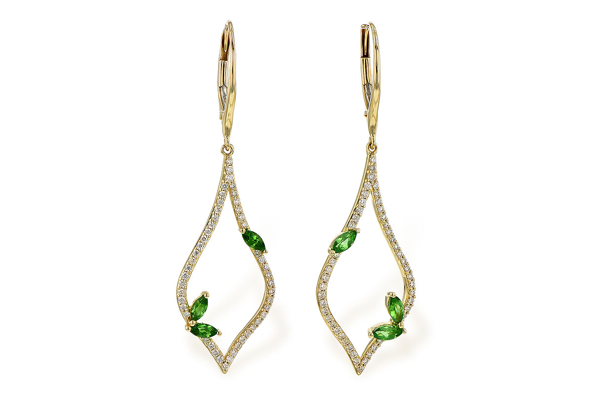 L208-24165: EARR .42 GREEN GARNET .77 TGW