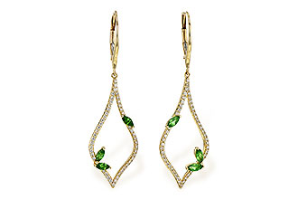 L208-24165: EARR .42 GREEN GARNET .77 TGW