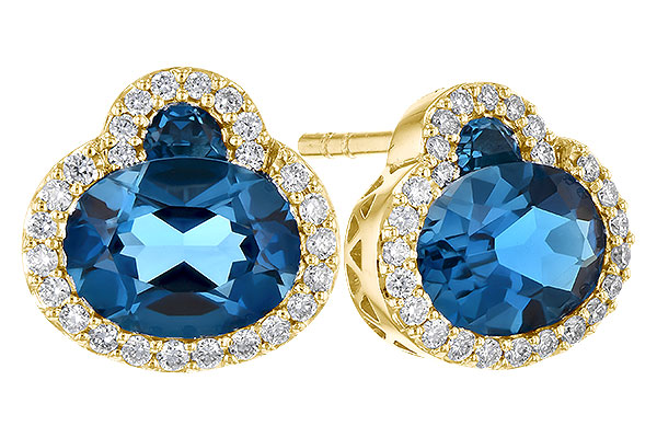 L290-97756: EARR 2.60 TW LONDON BLUE TOPAZ 2.81 TGW