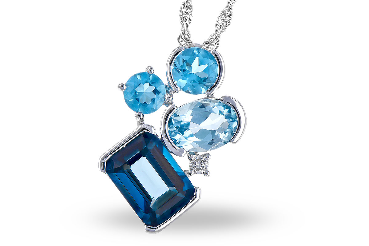 L290-97774: NECK 3.08 BLUE TOPAZ TW 3.11 TGW