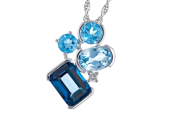 L290-97774: NECK 3.08 BLUE TOPAZ TW 3.11 TGW