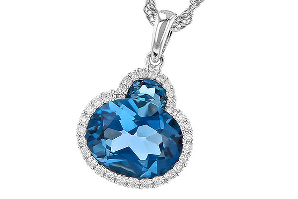 L290-97801: NECK 2.86 LONDON BLUE TOPAZ 3.00 TGW (10X8 OVAL)