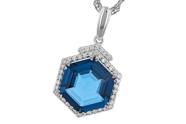 L291-85965: NECK 3.94 TW LONDON BLUE TOPAZ 4.12 TGW