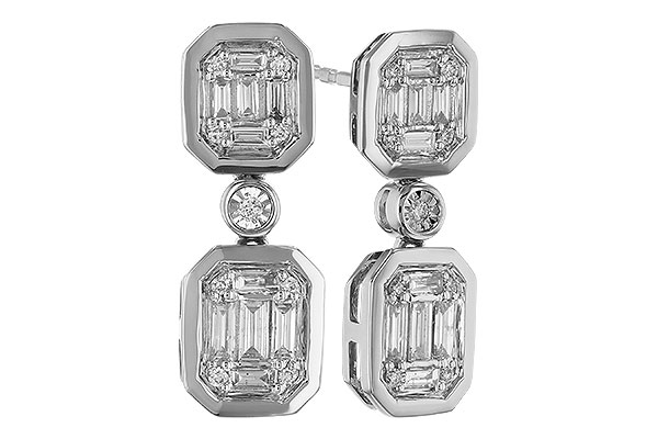 L292-73238: EARRINGS .38 BAG .45 TW