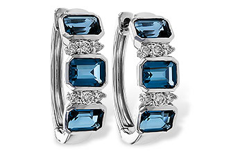 L292-75065: EARRINGS 1.37 TW LONDON BLUE TOPAZ 1.48 TGW