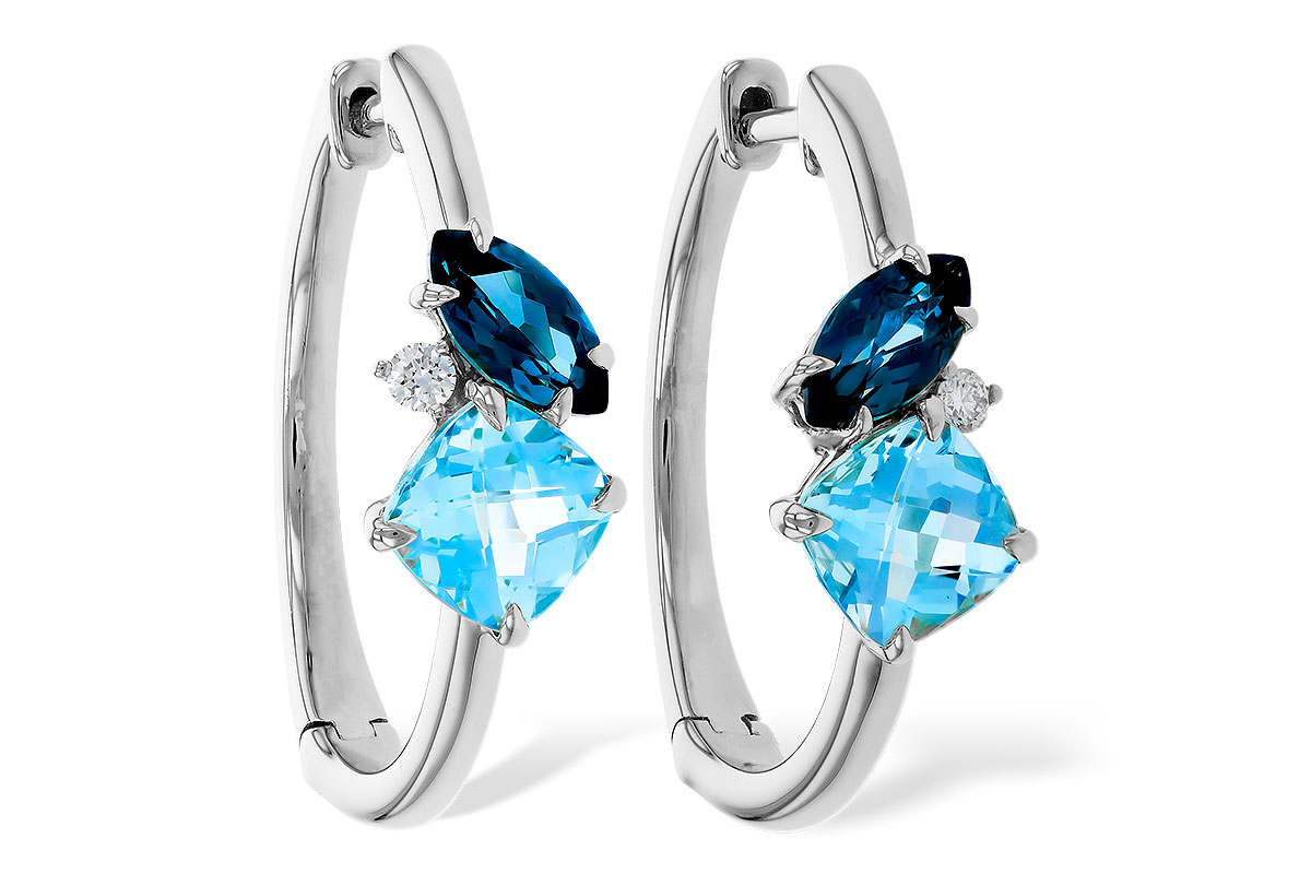 L292-76820: EARRINGS 1.82 TW BLUE TOPAZ 1.86 TGW