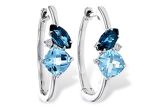 L292-76820: EARRINGS 1.82 TW BLUE TOPAZ 1.86 TGW
