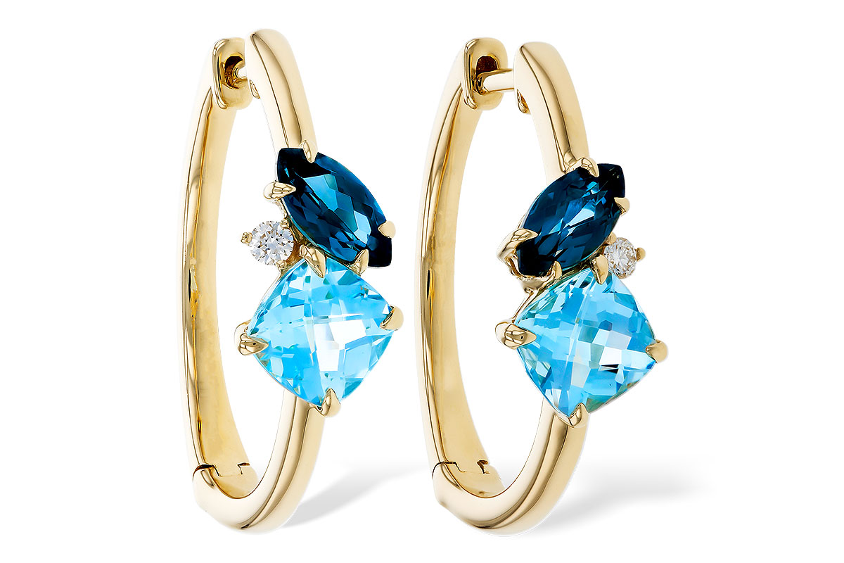 L292-76820: EARRINGS 1.82 TW BLUE TOPAZ 1.86 TGW